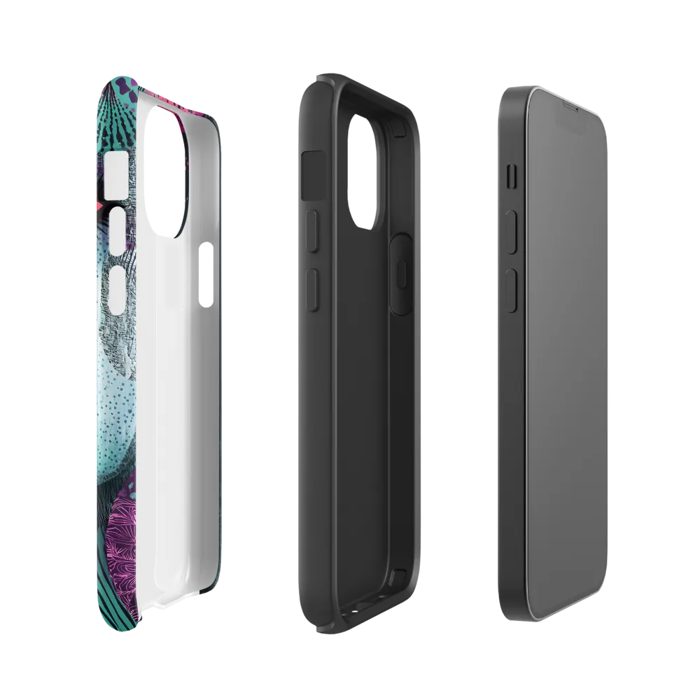 Mystical Beauty in Blue and Pink | Phone Case |  13 mini | Tough Case | Matte