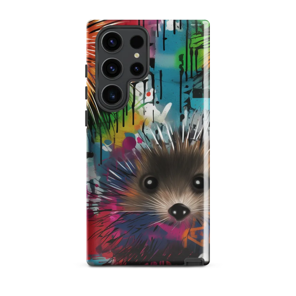 Whimsical Hedgehogs in a Kaleidoscopic Wonderland | Phone Case |  S23 Ultra | Tough Case | Glossy