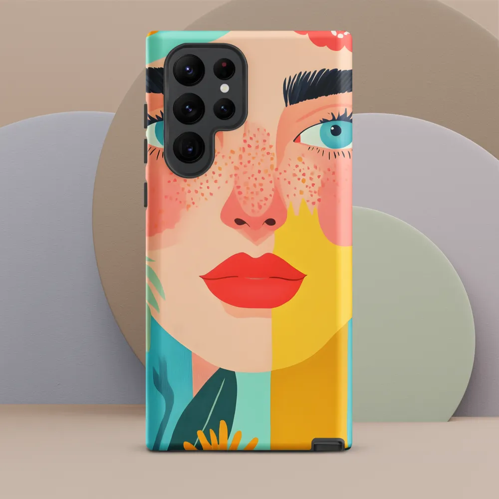 Floral Serenity: A Modern Portrait