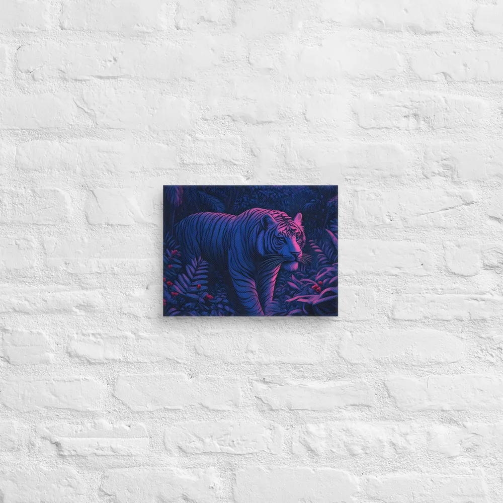 Mystic Prowler: The White Tiger in the Jungle | Canvas | 9″×12″