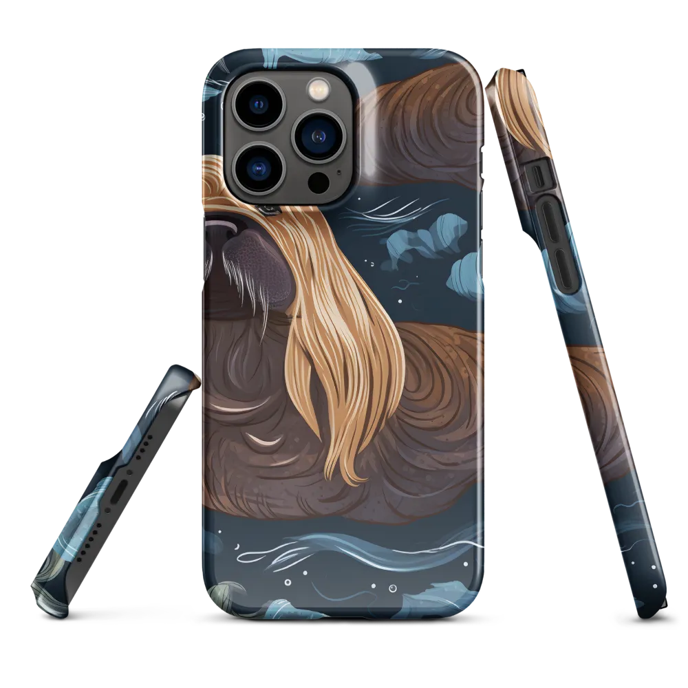 Whimsical Walruses in Deep Blue