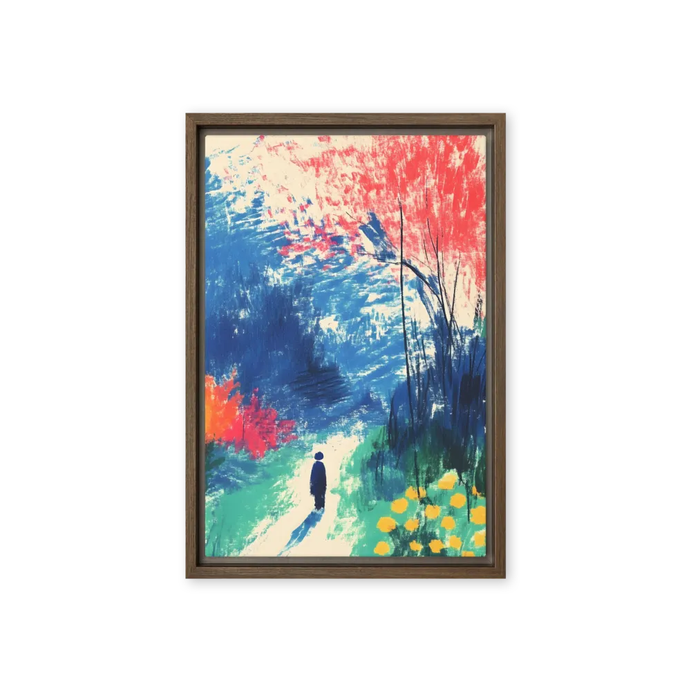 Whispers of Tranquility | Canvas with Brown Frame | 12″×18″