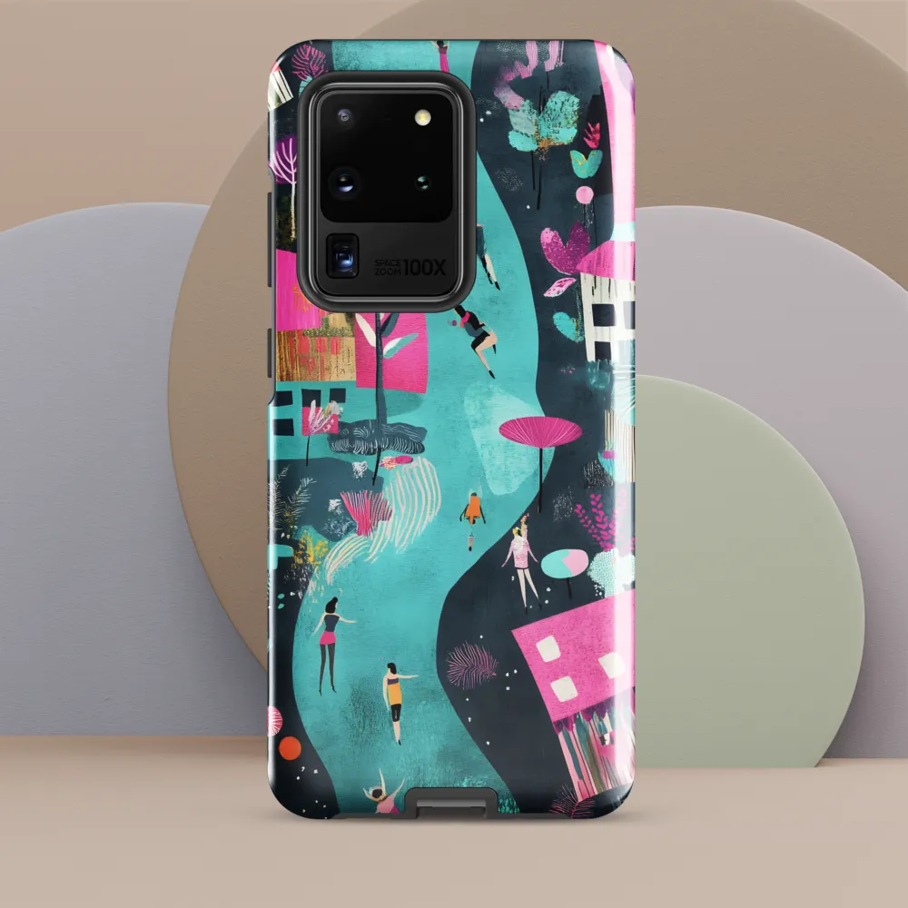 Whimsical Journey Through a Vibrant Landscape | Phone Case |  S20 Ultra | Tough Case | Glossy