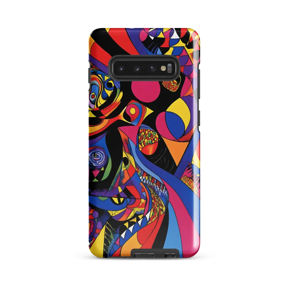 Vibrant Echoes of Geometry | Phone Case |  S10 Plus | Tough Case | Glossy