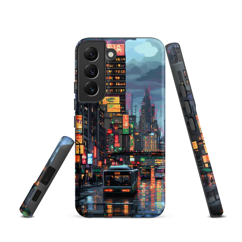 Neon Dreams: A Pixelated Urban Night
