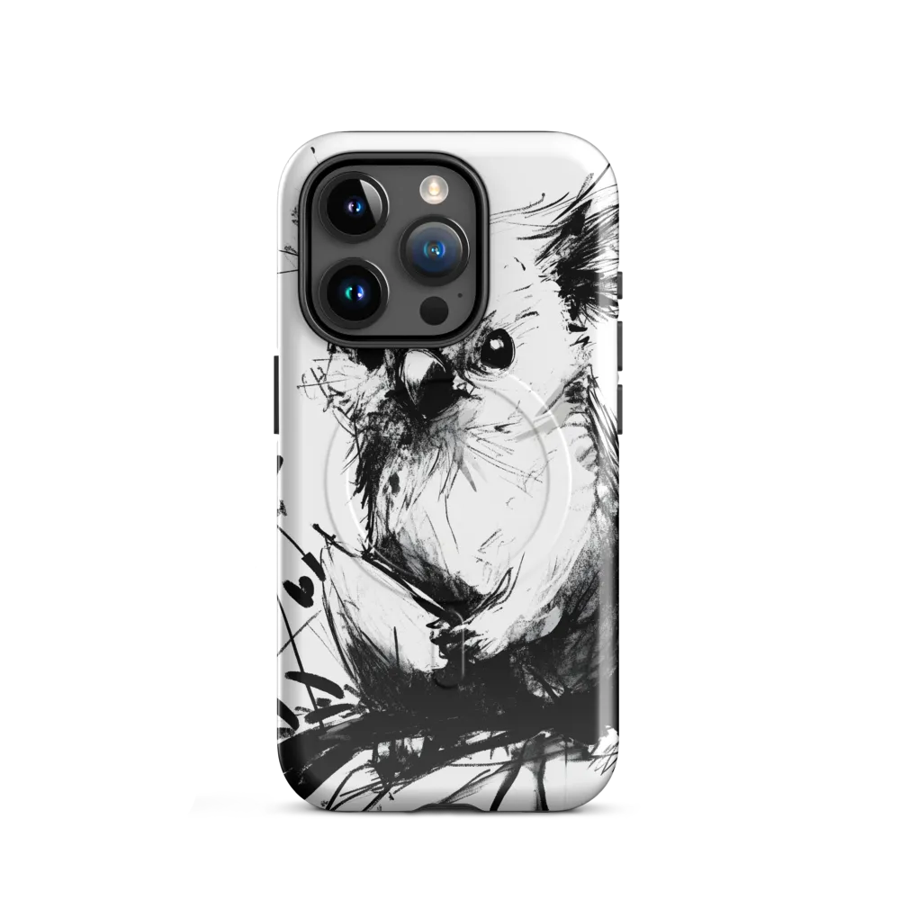 Whimsical Koala in Ink | Phone Case |  15 Pro | MagSafe® Tough Case | Glossy