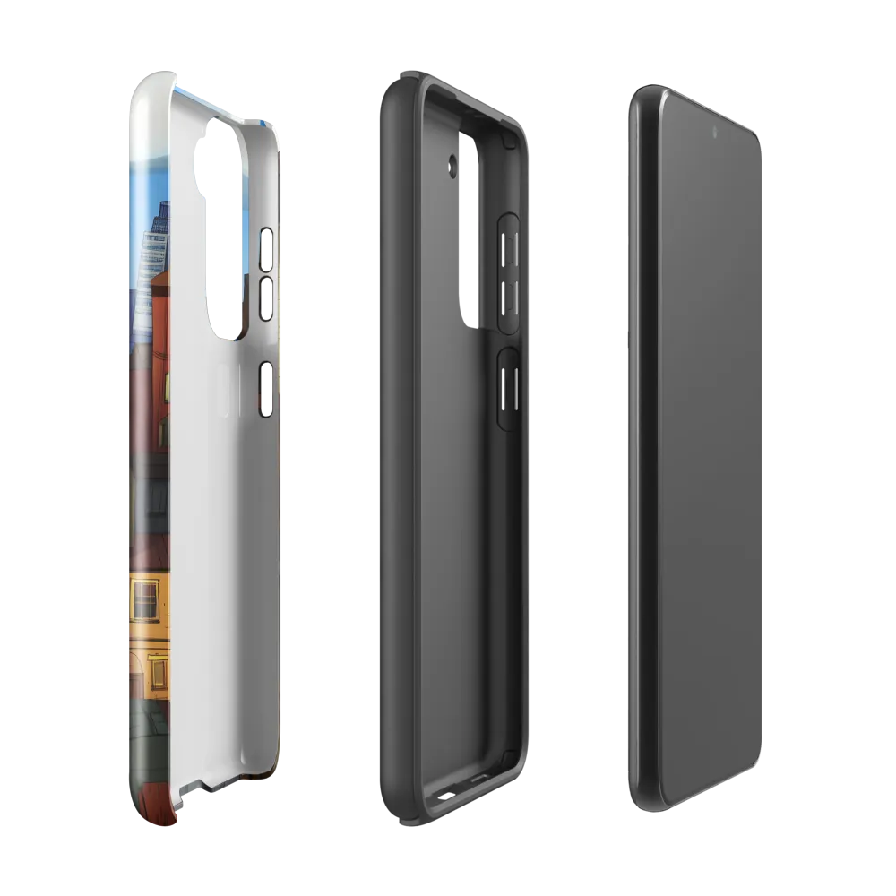 Urban Symphony: A Colorful Cityscape | Phone Case |  S21 | Tough Case | Glossy