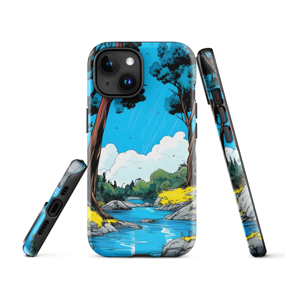 Tranquil River in a Comic Landscape