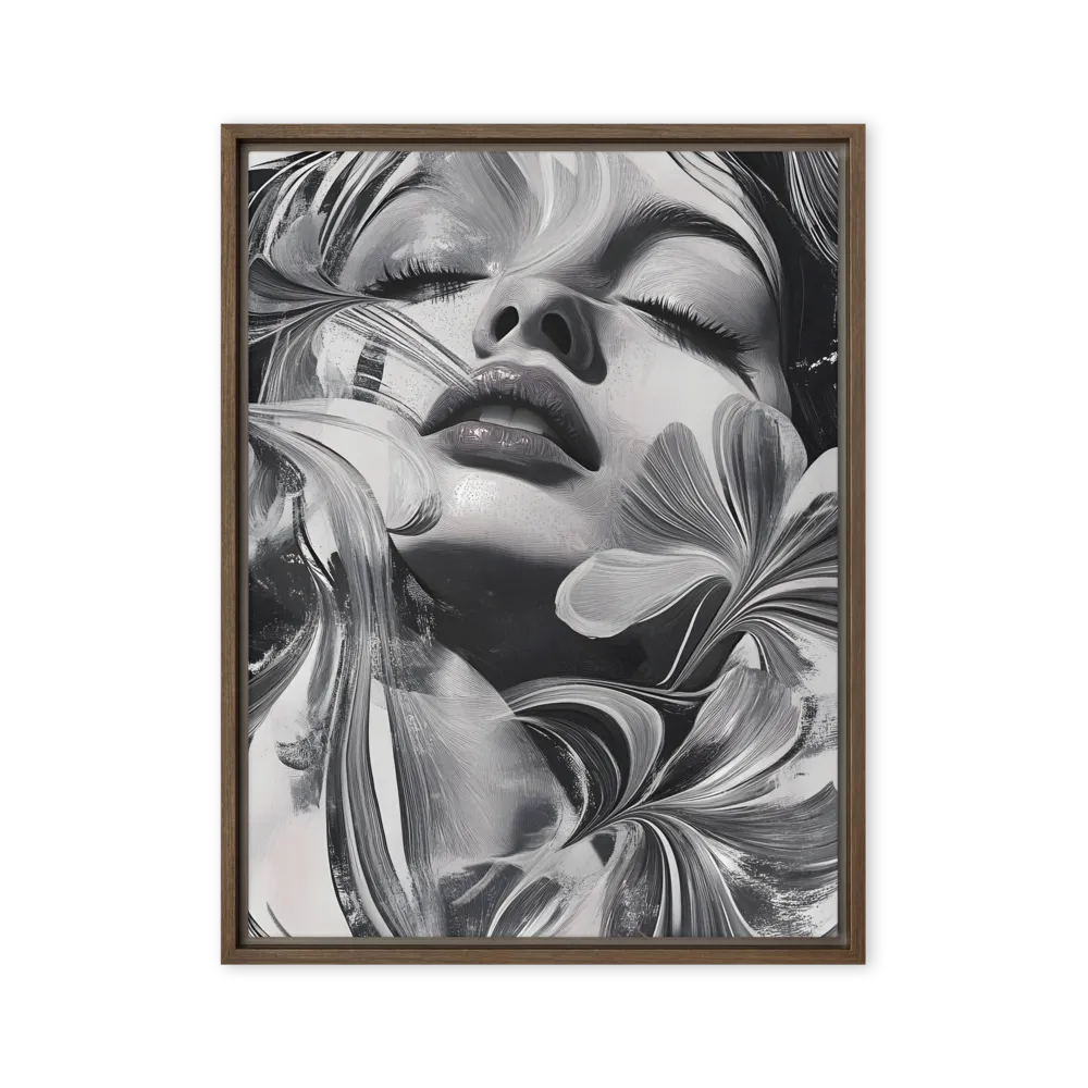 Harmony of Flows | Canvas with Brown Frame | 24″×32″