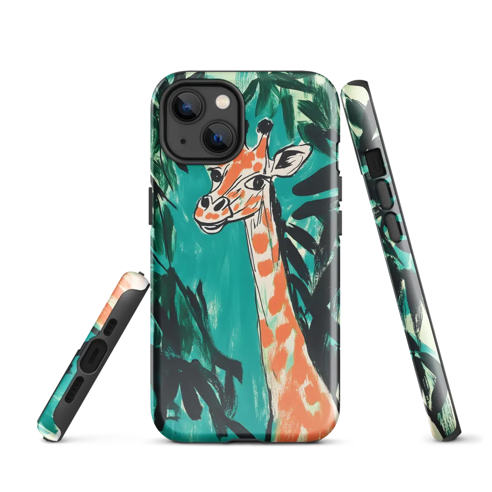 Curious Giraffe in Lush Greenery | Phone Case |  13 | Tough Case | Glossy