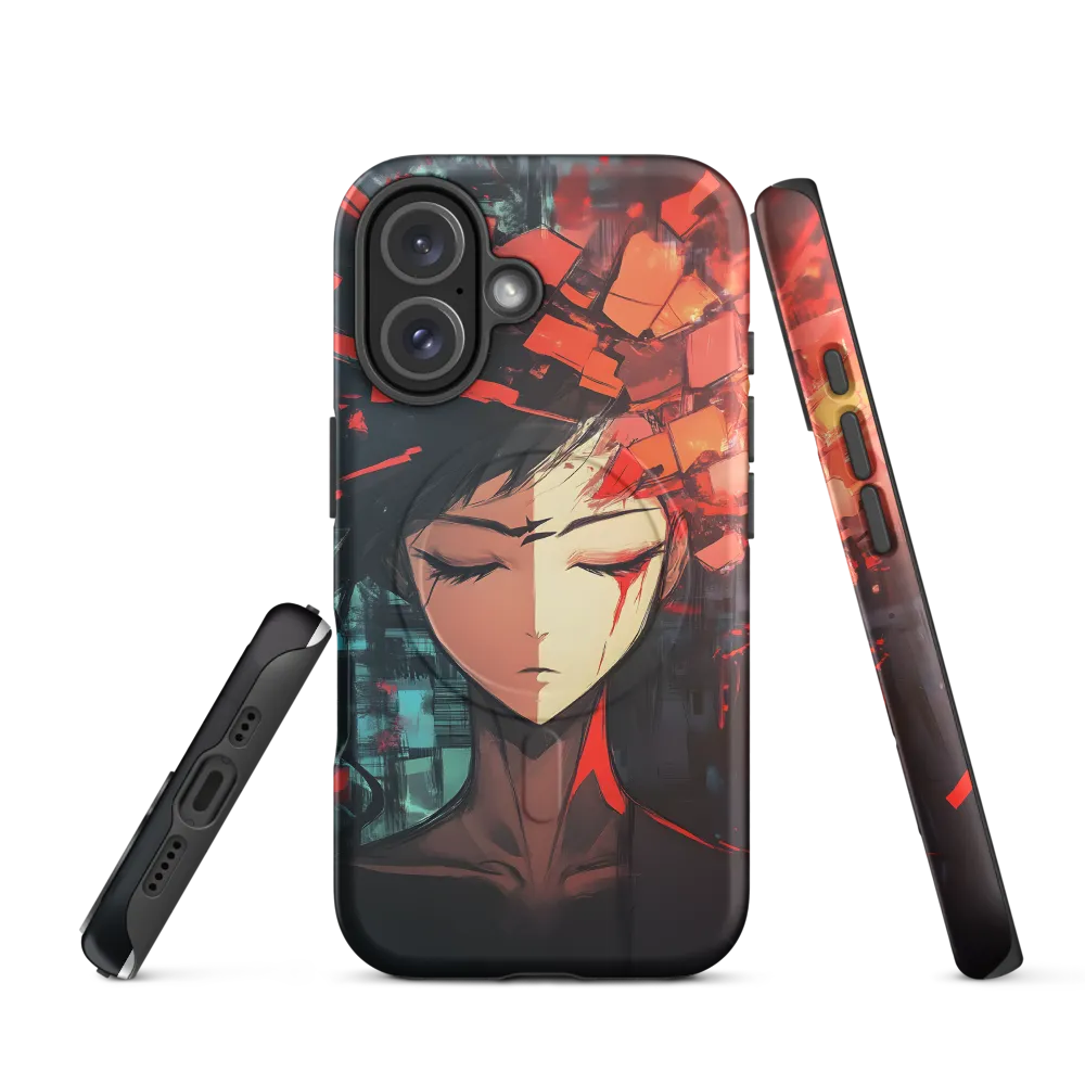Fragmented Mind: The Silent Struggle | Phone Case |  16 | MagSafe® Tough Case | Matte