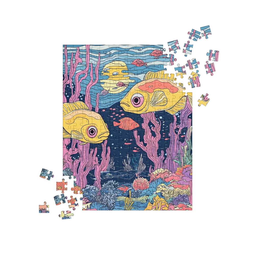 Underwater Dreamscape: A Playful Encounter | Jigsaw Puzzle | 252 pieces