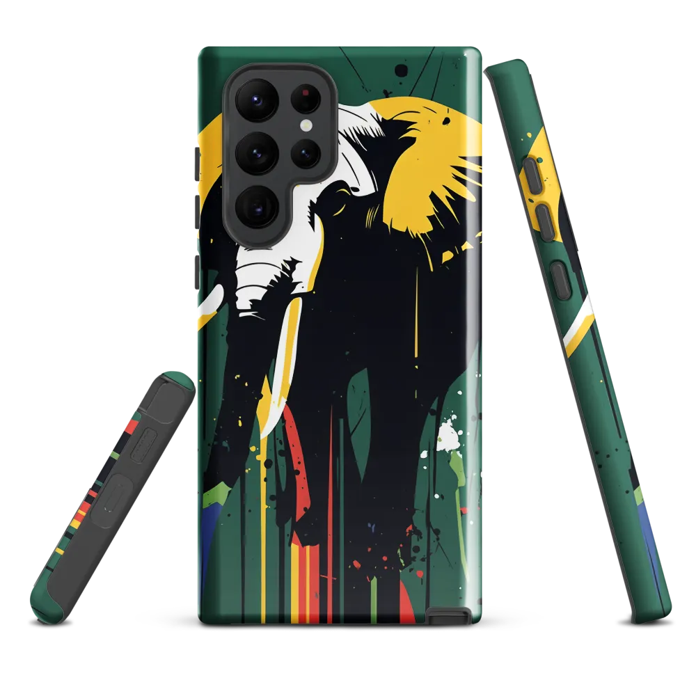Majestic Minimalism: The Colorful Elephant