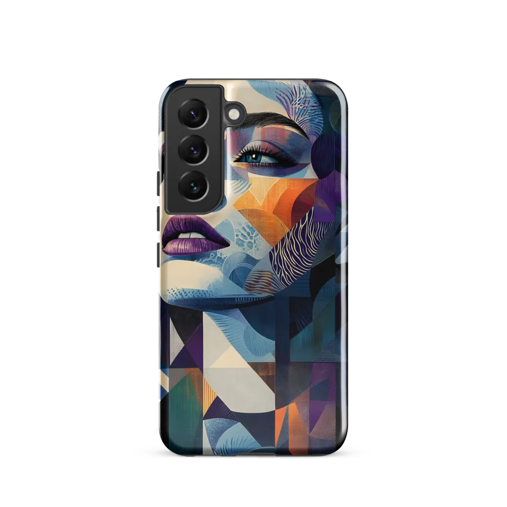 Fragmented Mystery: A Modern Portrait | Phone Case |  S22 | Tough Case | Glossy