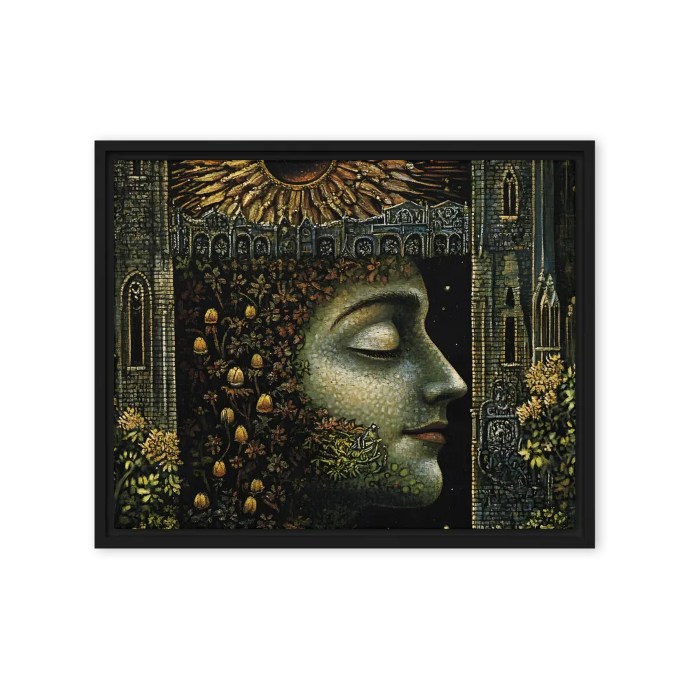 Nature’s Embrace: The Infinite Connection | Canvas with Black Frame | 16″×20″