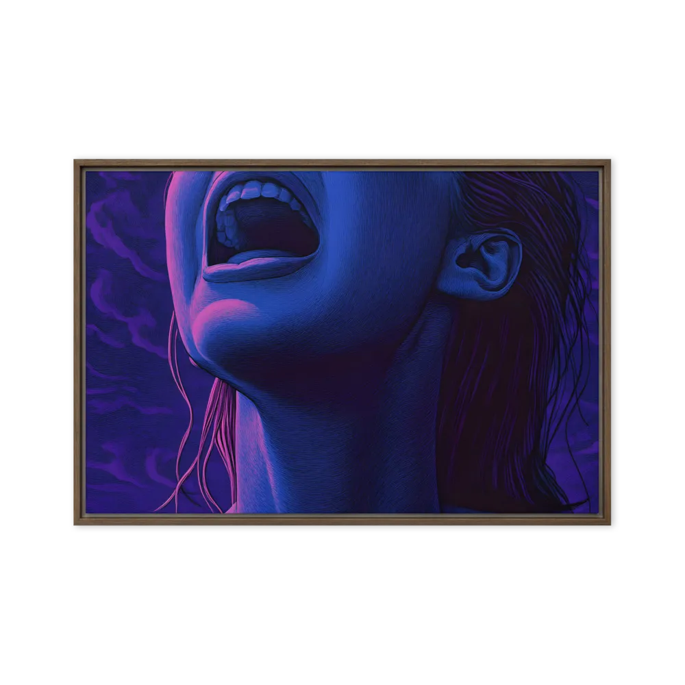 Echoes of Anguish | Canvas with Brown Frame | 20″×30″