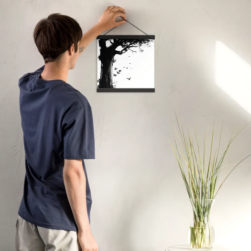 Whispers of Nature | Poster With Black Wood Hanger | 12″×12″