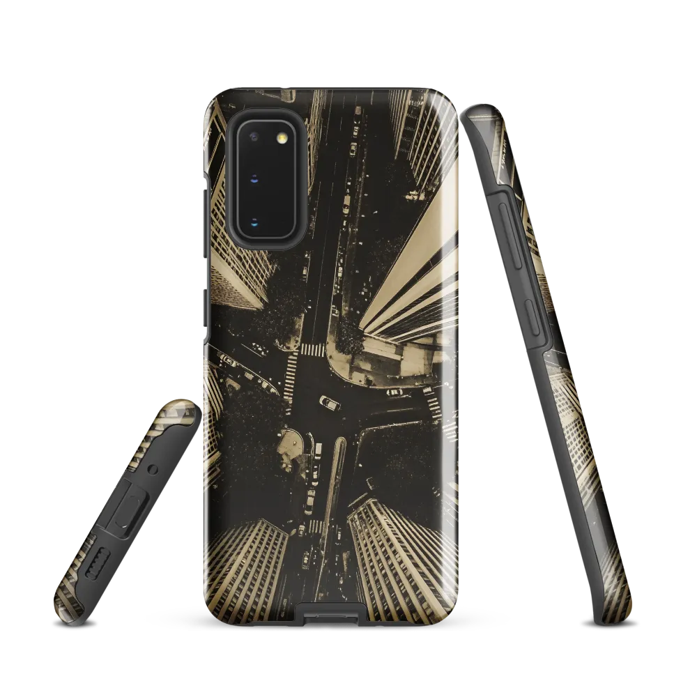 Urban Symphony: Aerial Perspective of City Life | Phone Case |  S20 | Tough Case | Glossy