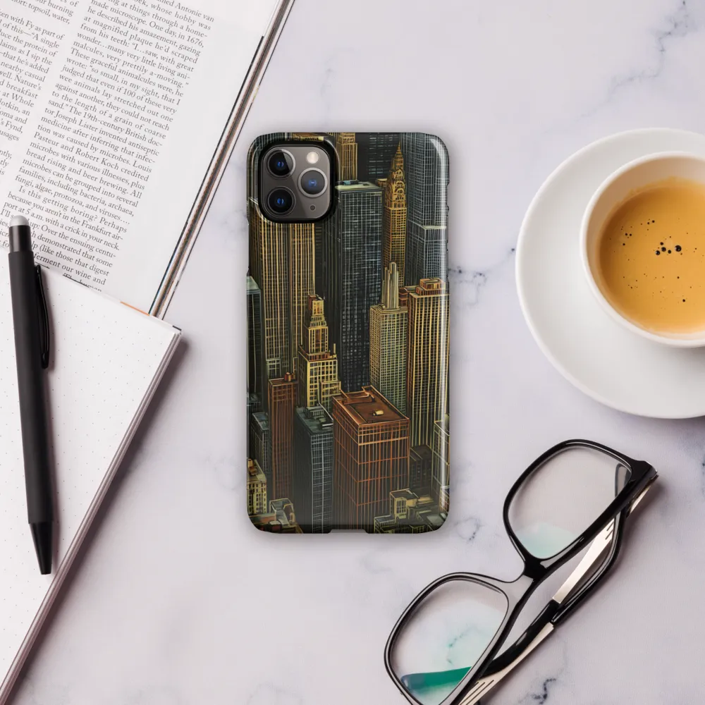 Urban Elegance: A Golden Cityscape | Phone Case |  11 Pro Max | Snap Case | Glossy