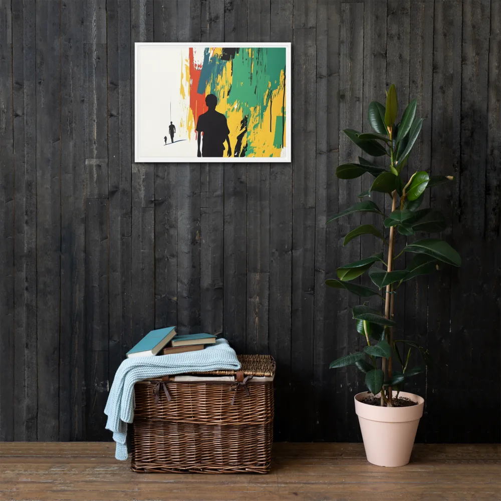 Journey of Silhouettes | Canvas with White Frame | 18″×24″