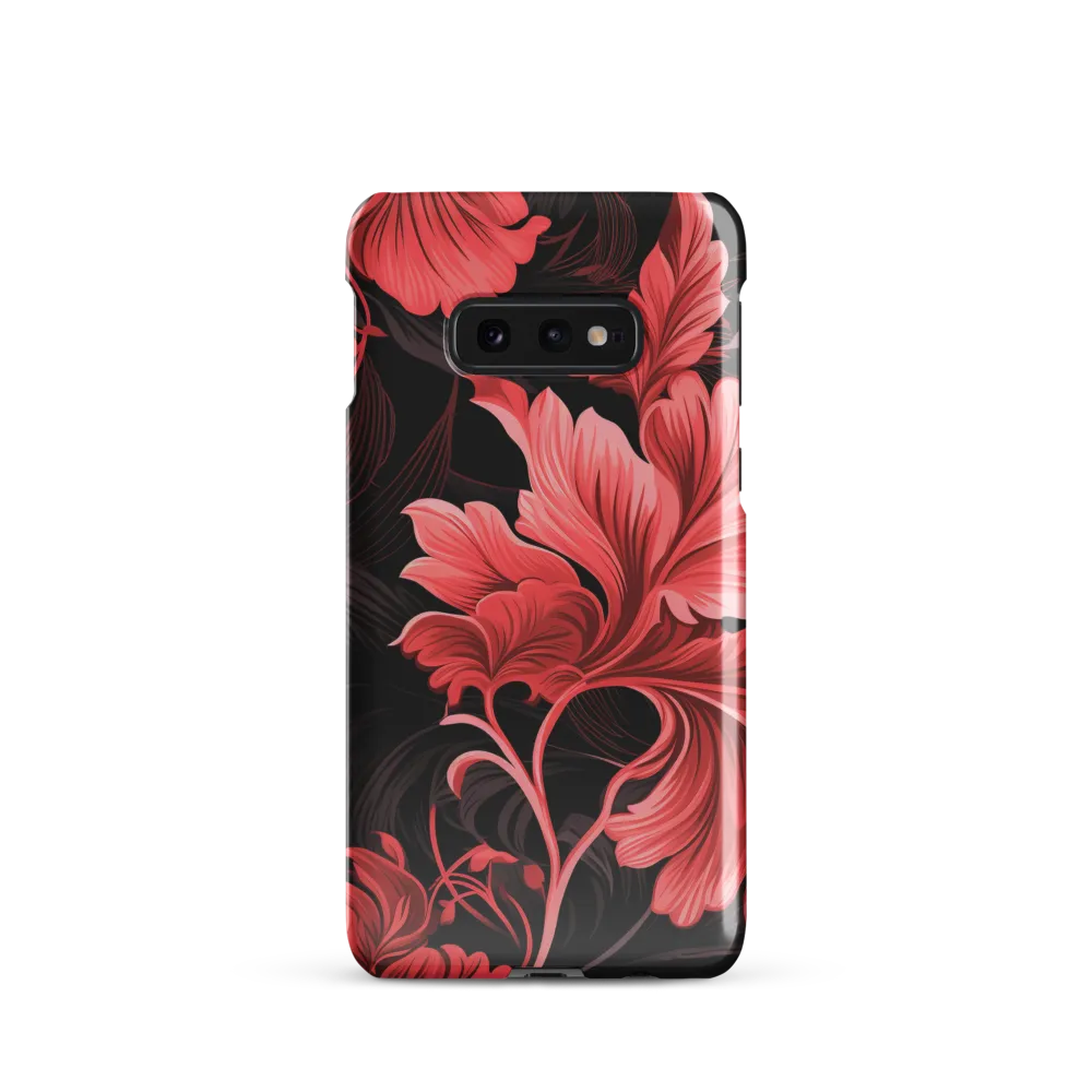 Tropical Elegance in Red | Phone Case |  S10e | Snap Case | Glossy