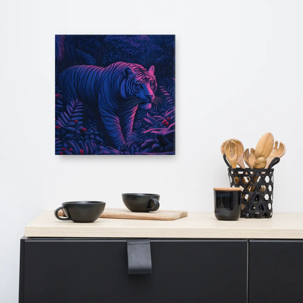 Mystic Prowler: The White Tiger in the Jungle | Canvas | 16″×16″