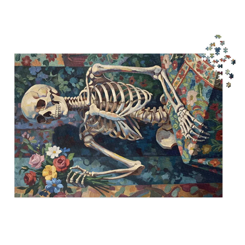 The Giver of Flowers 
 Jigsaw Puzzle in Tin Box