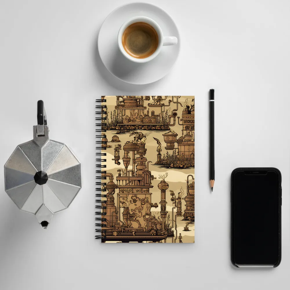 Whimsical Industrial Landscape | Spiral Notebook