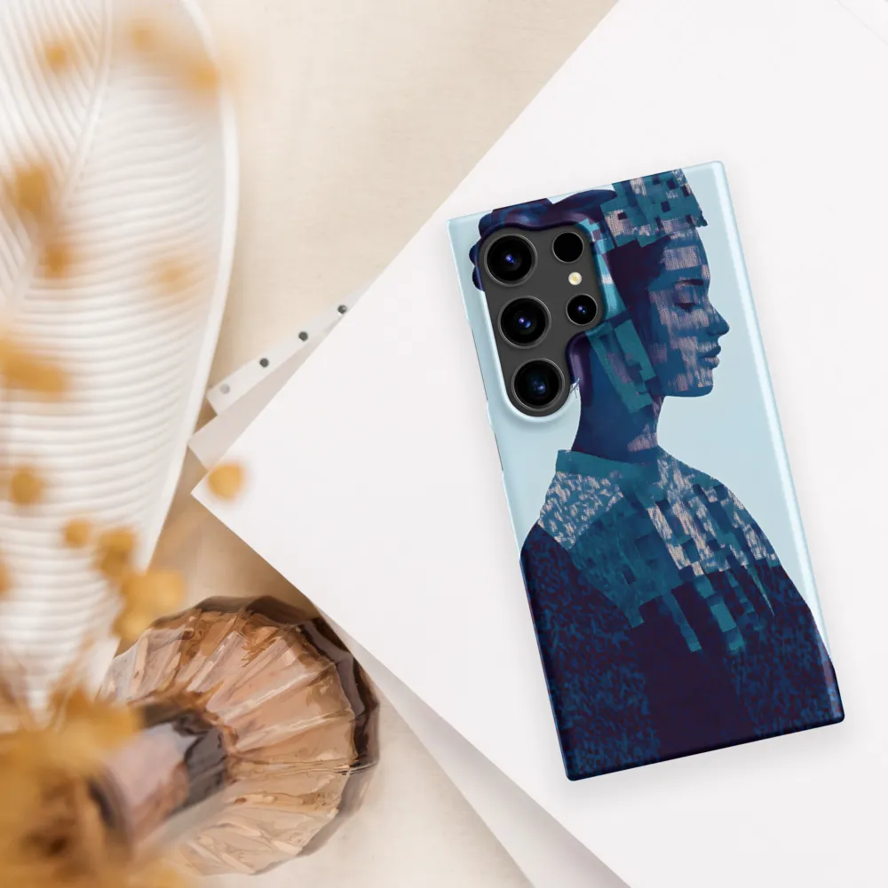 Digital Portrait in Abstract Blue