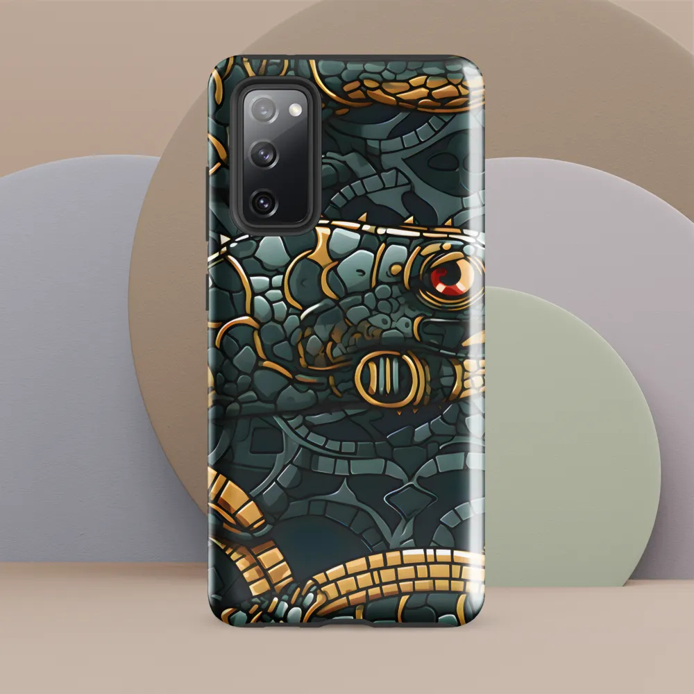 Reptilian Elegance: A Digital Art Nouveau Tapestry