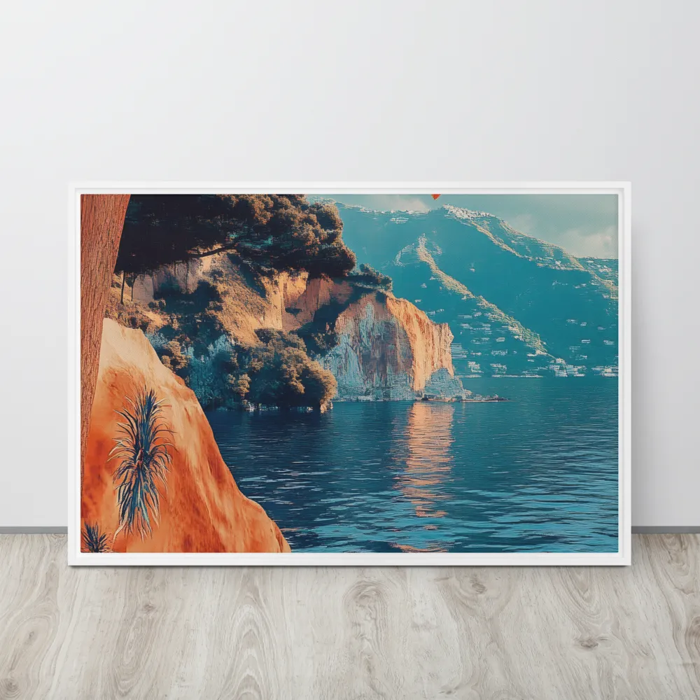 Elysian Waterscape | Canvas with White Frame | 24″×36″
