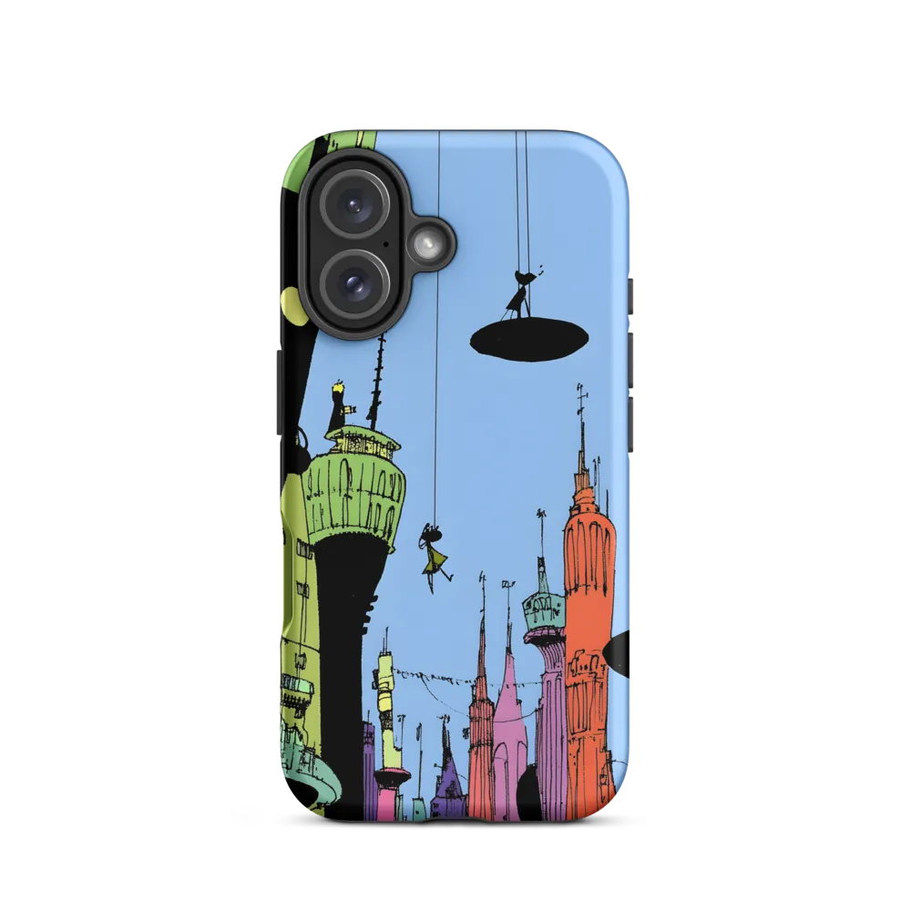 Whimsical Heights: A Futuristic Cityscape | Phone Case