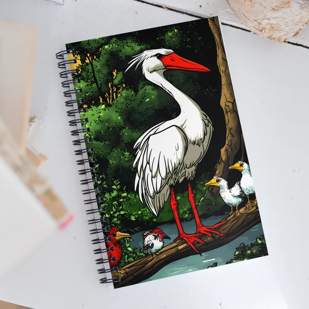 Unity in Nature: The Avian Gathering | Spiral Notebook