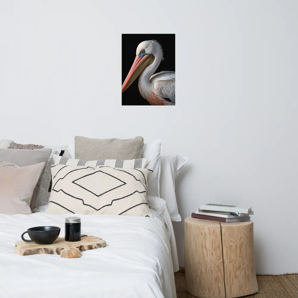Elegance in White: The Pelican | Poster | 18″×24″