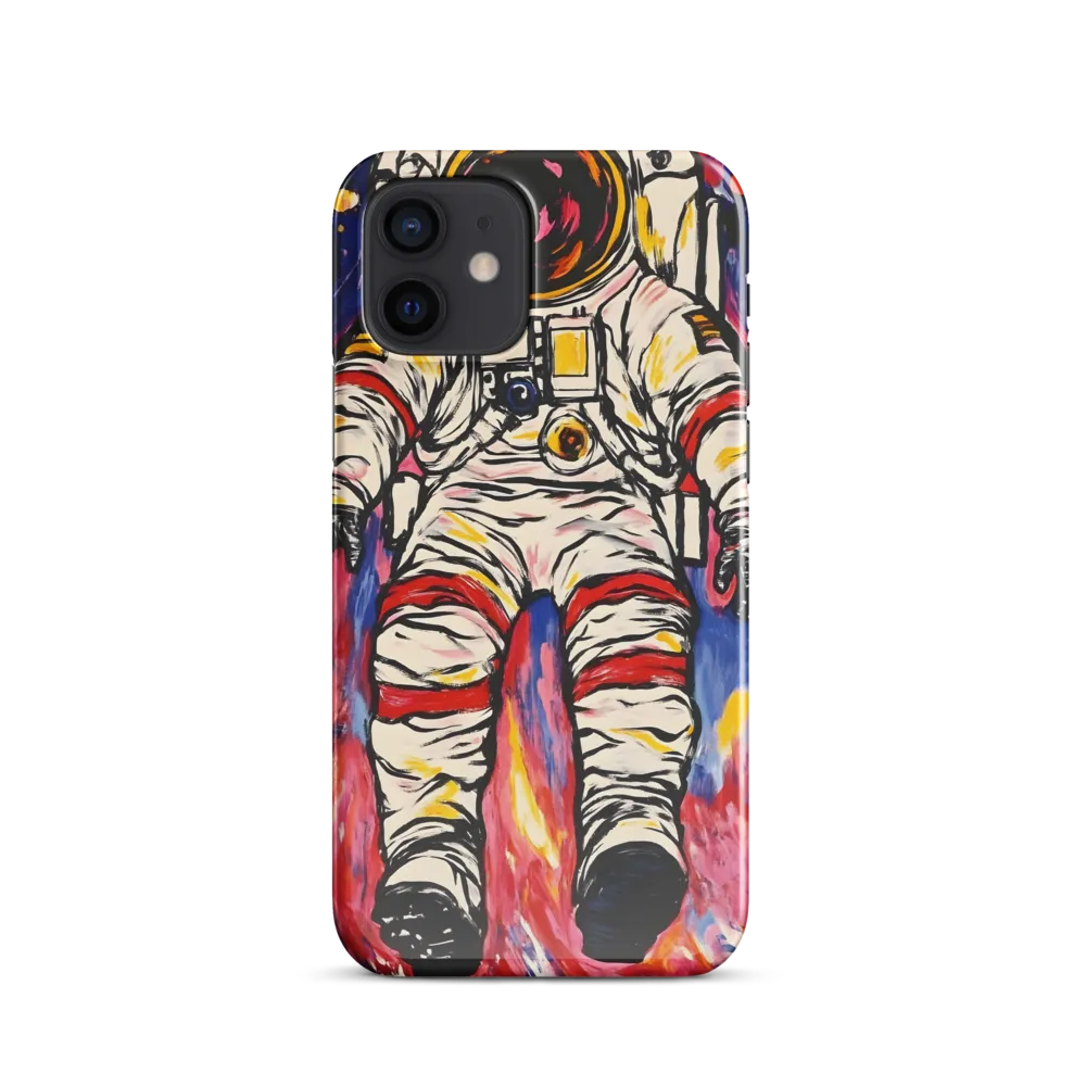 Magenta Drift: Floating Astronaut
