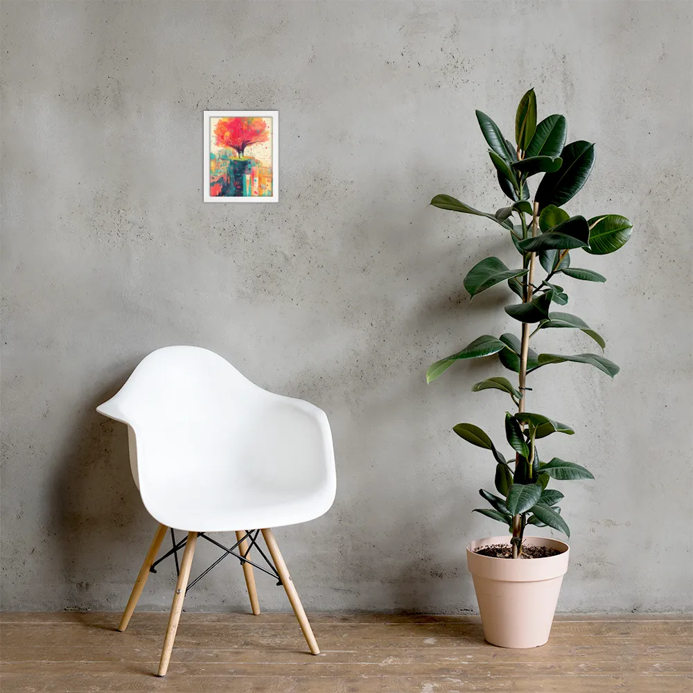 Whispers of Urban Dreams | Poster with White Frame | 8″×10″