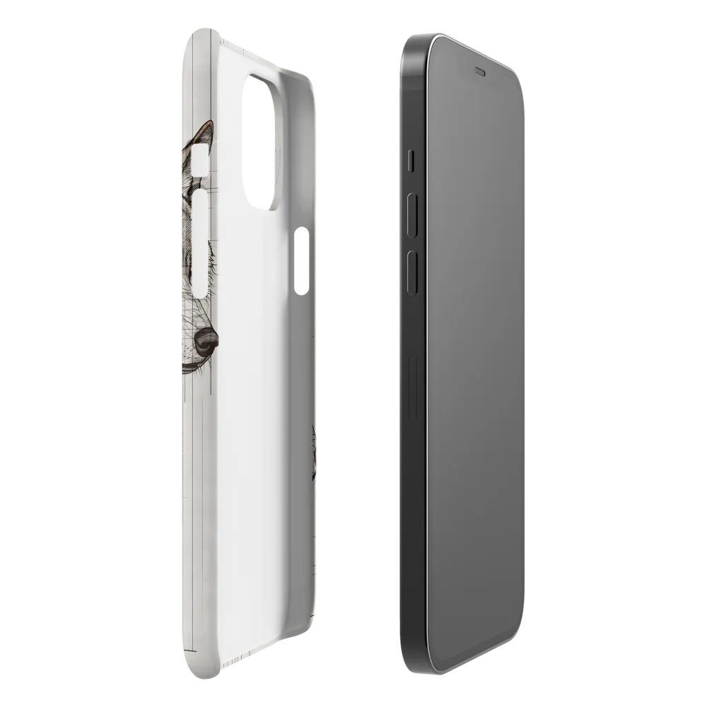 Geometric Harmony: The Essence of Wolves | Phone Case |  12 Pro Max | Snap Case | Matte