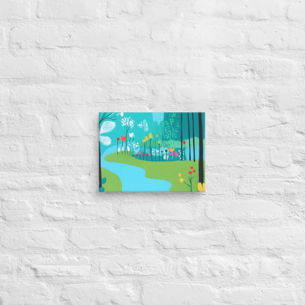 Whispers of Spring: A Colorful Retreat | Canvas | 9″×12″