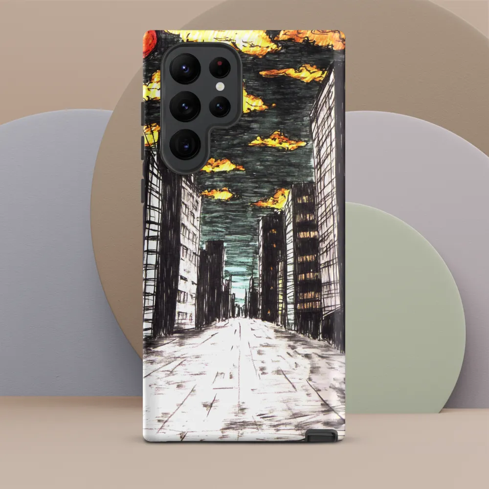 Eclipsed Cityscape | Phone Case |  S22 Ultra | Tough Case | Matte