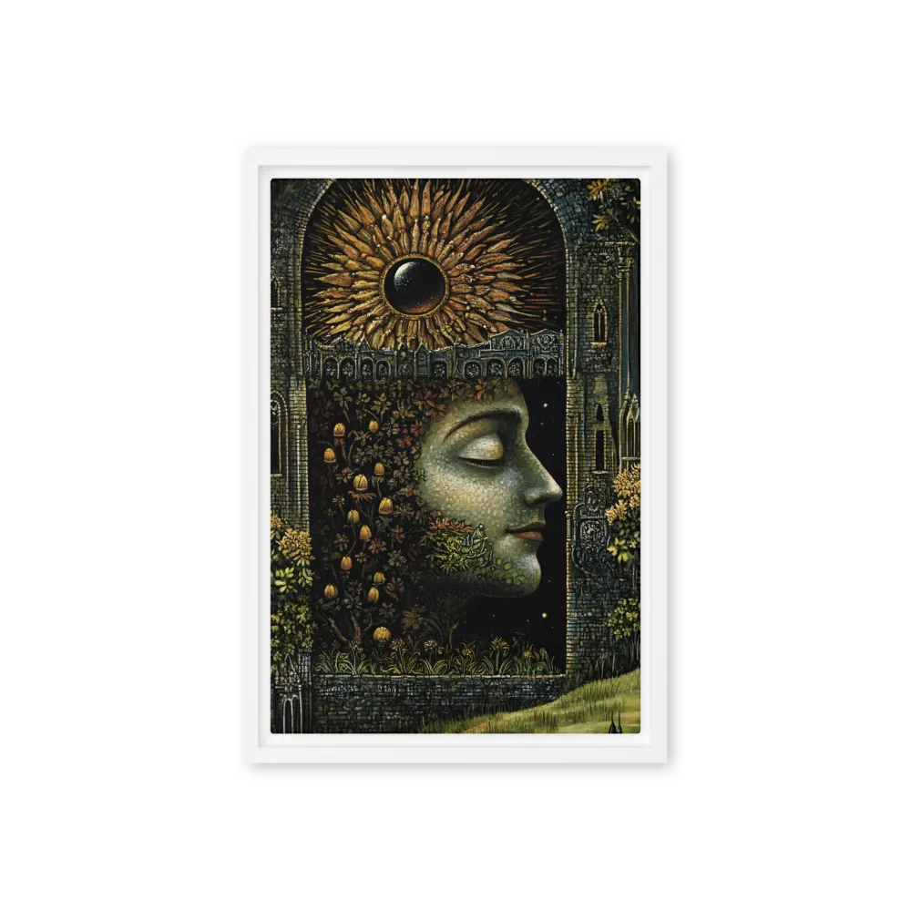Nature’s Embrace: The Infinite Connection | Canvas with White Frame | 12″×18″