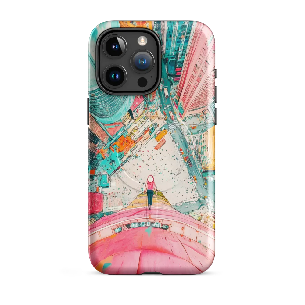 Vertical Horizons: A Surreal Cityscape Adventure | Phone Case |  15 Pro Max | MagSafe® Tough Case | Glossy