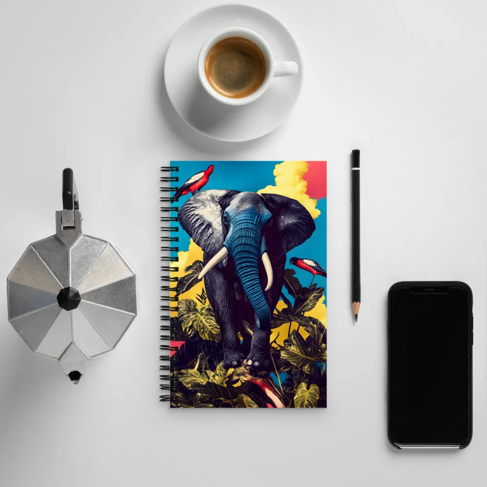 Elephant Dreams in Vibrant Colors | Spiral Notebook