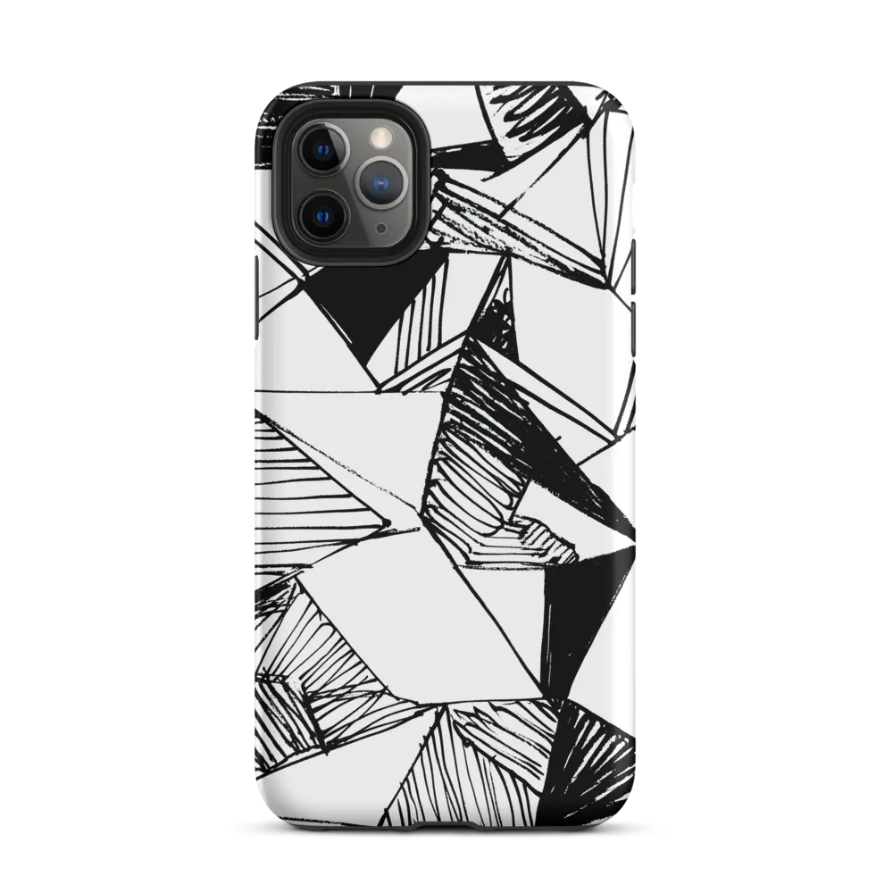 Dynamic Geometry in Ink | Phone Case |  11 Pro Max | Tough Case | Matte