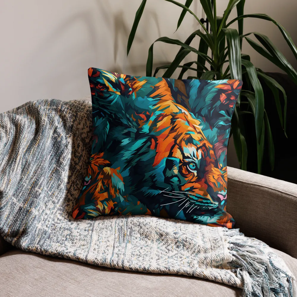 Dynamic Essence of the Tiger | Pillow | 22″×22″