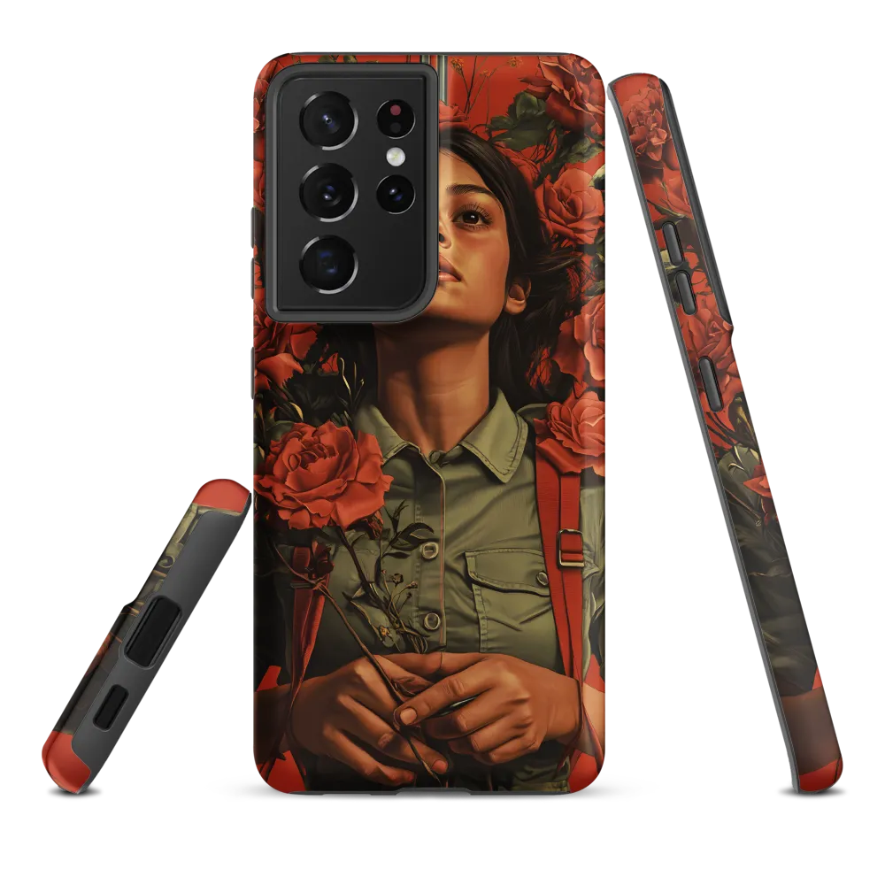 Harmony and Strength: A Portrait Among Roses