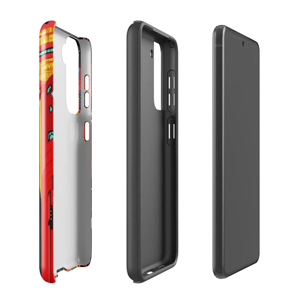 Neon Dreams: A Cyberpunk Cityscape | Phone Case |  S21 FE | Tough Case | Glossy