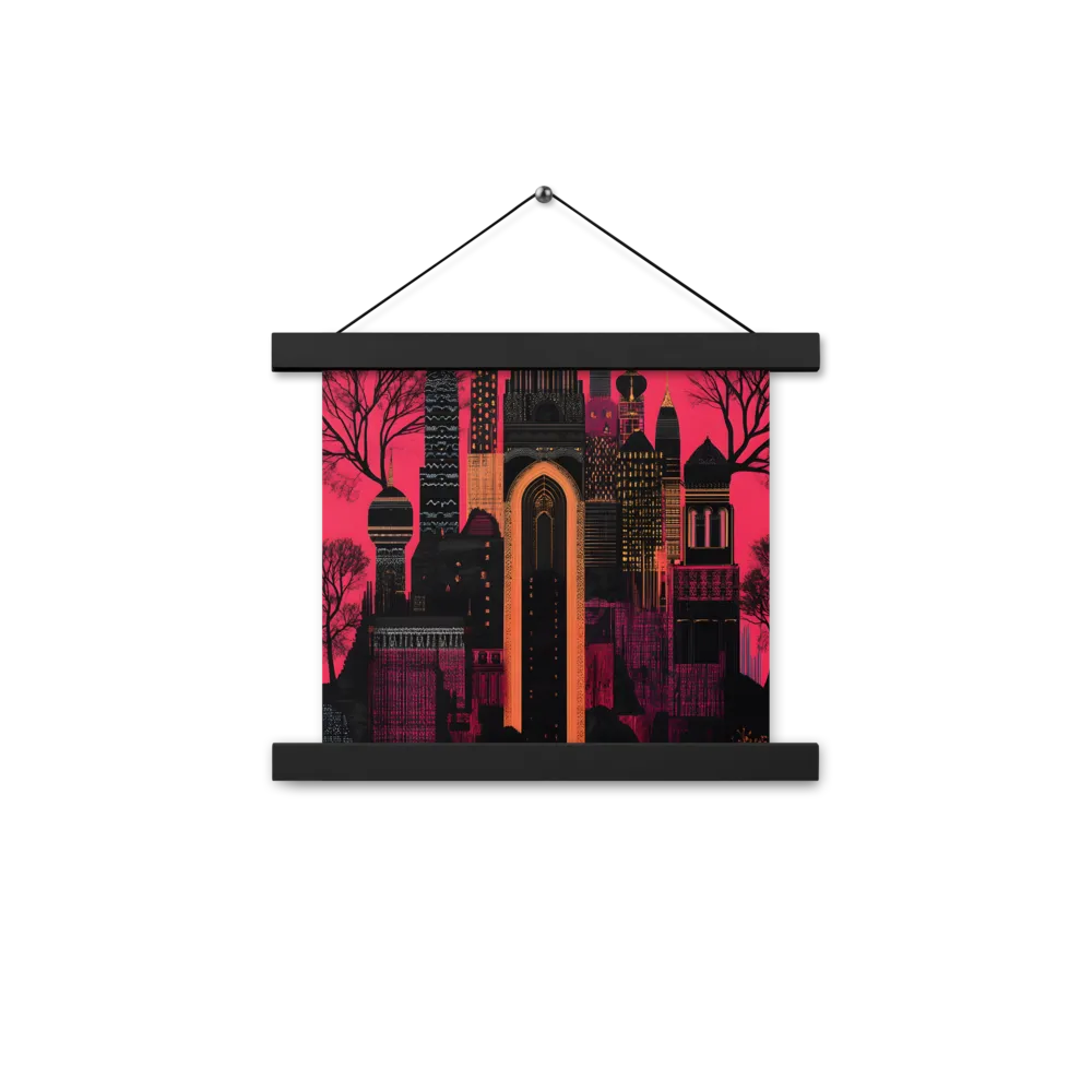 Urban Reverie | Poster With Black Wood Hanger | 10″×10″