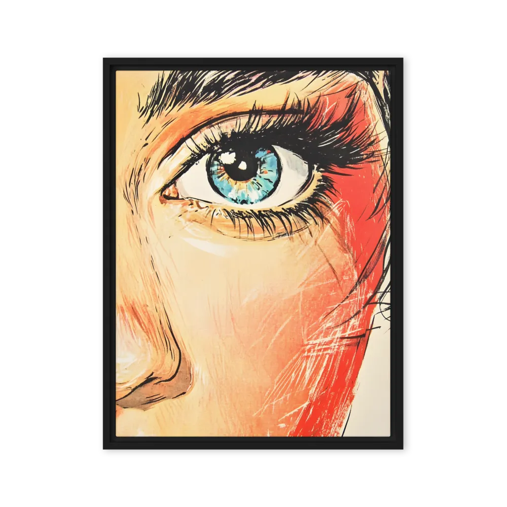 Gaze of Emotion | Canvas with Black Frame | 24″×32″