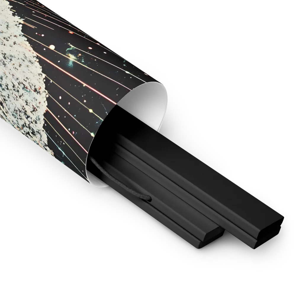 Ethereal Astronaut: A Journey Through the Cosmos | Poster With Black Wood Hanger | 18″×18″