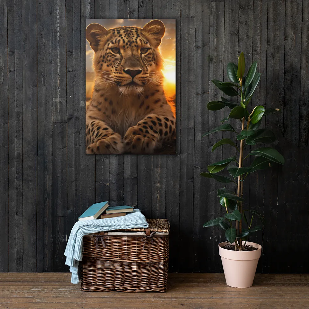 Regal Presence: The Leopard at Sunset